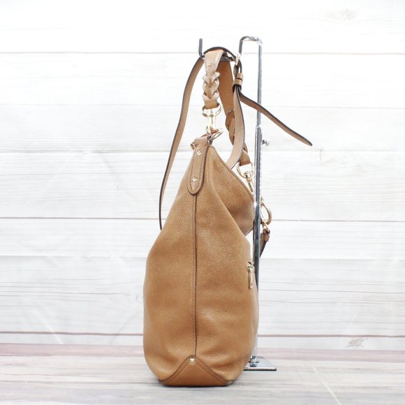 Coach F31507 Abby Brown Pebble Leather Duffle Hobo Shoulder Bag - Picture 5 of 9